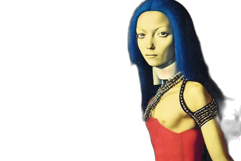 dress, jewelry, robot, 3d render transparent PNG cut-out