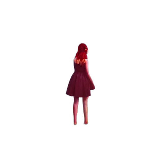dress, hair, robot, creature transparent PNG cut-out