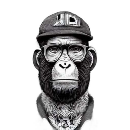 animal, face, photorealistic, cartoon transparent PNG cut-out