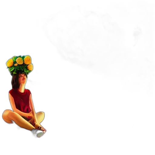 umbrella, hat, crown, staff transparent PNG cut-out