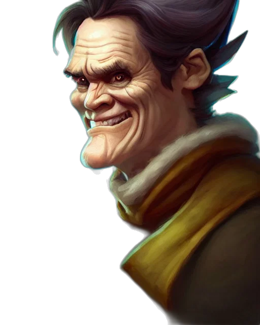 face, staff, mask, creature transparent PNG cut-out