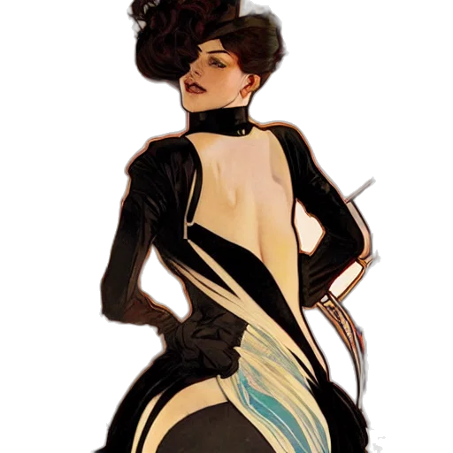 dress, concept art, fantasy art, comic book art transparent PNG cut-out