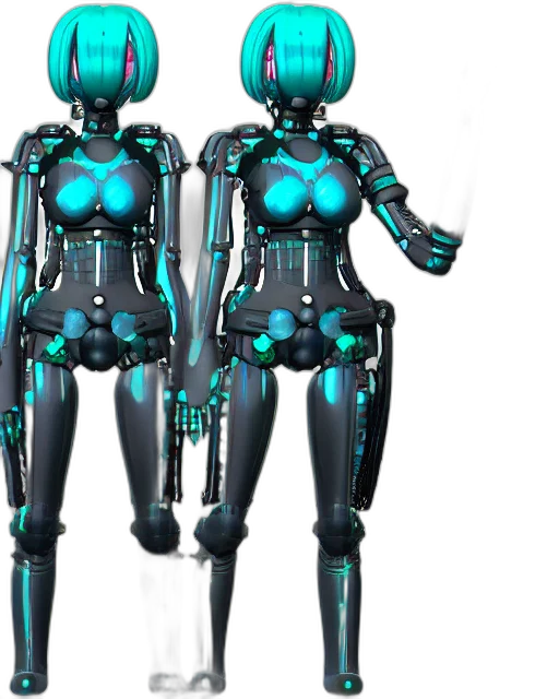 robot, 3d render, cyberpunk, concept art transparent PNG cut-out