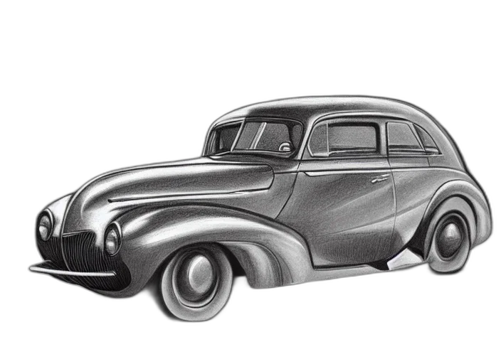 car, pencil sketch, photorealistic, concept art transparent PNG cut-out