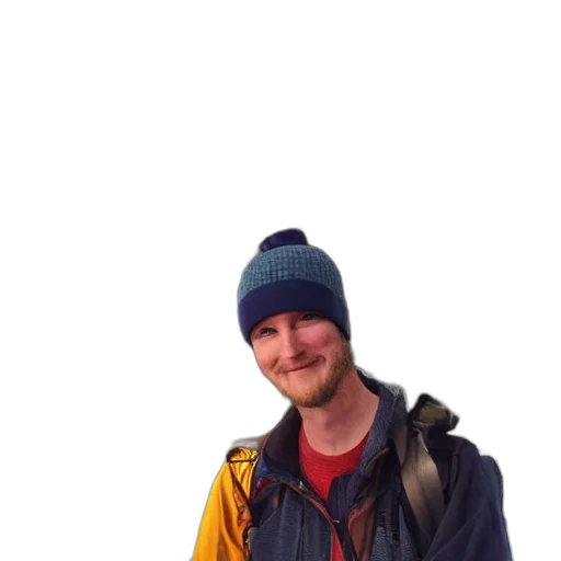 hat, jacket, staff, face transparent PNG cut-out