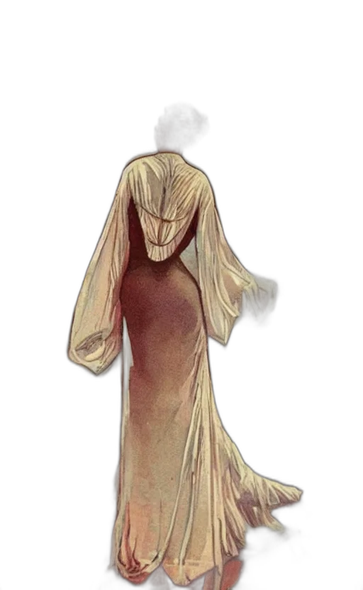 dress, mask, creature, staff transparent PNG cut-out