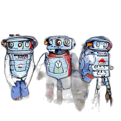 robot, concept art, cartoon, comic book art transparent PNG cut-out