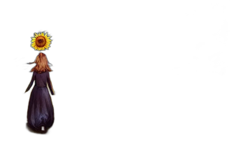 flower, dress, staff, crown transparent PNG cut-out