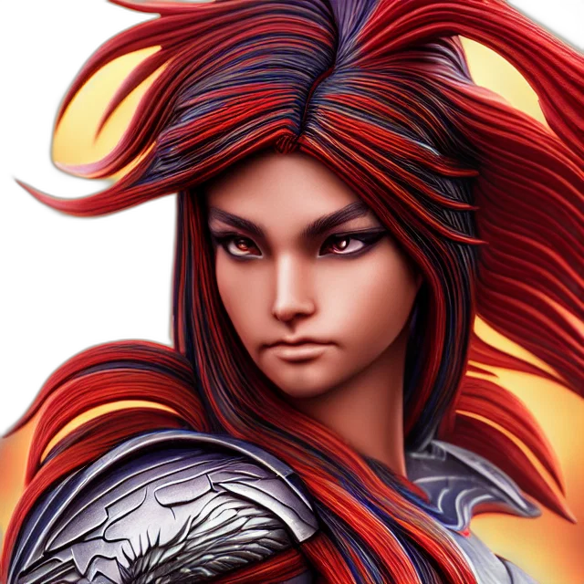 hair, face, fantasy art, comic book art transparent PNG cut-out