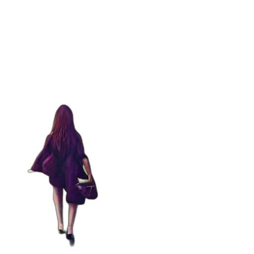 dress, jacket, umbrella, hair transparent PNG cut-out