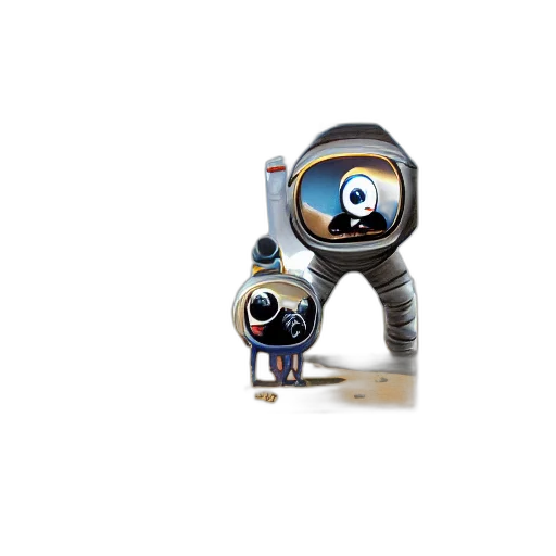 robot, staff, creature, concept art transparent PNG cut-out