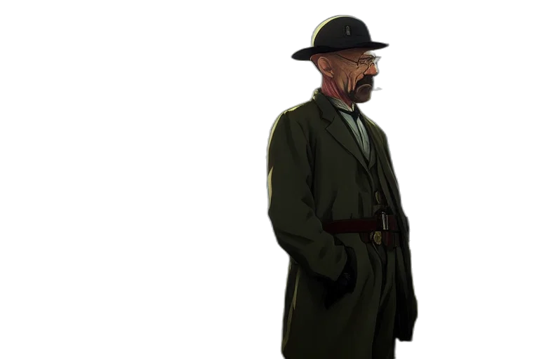 staff, hat, jacket, face transparent PNG cut-out