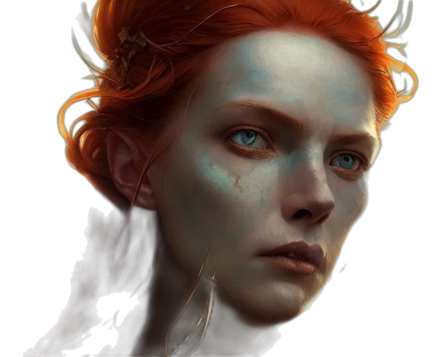 face, fantasy art, photorealistic, concept art transparent PNG cut-out