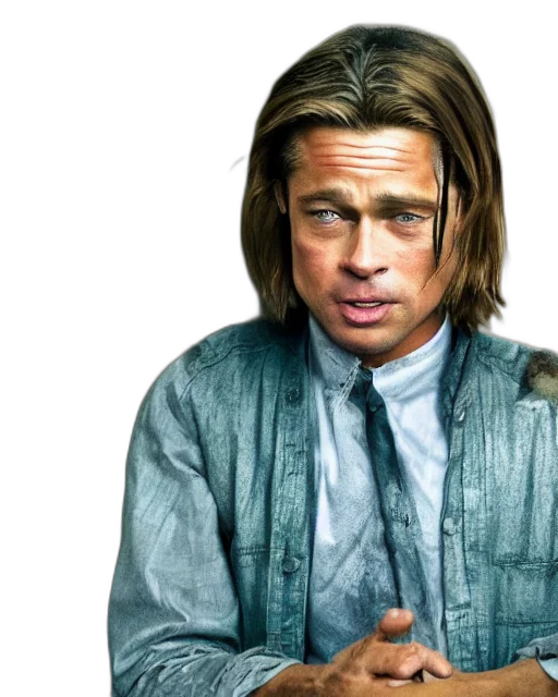 jacket, hair, face, photorealistic transparent PNG cut-out