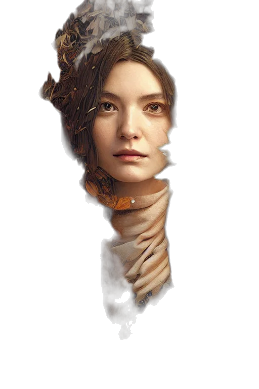 face, crown, staff, robot transparent PNG cut-out