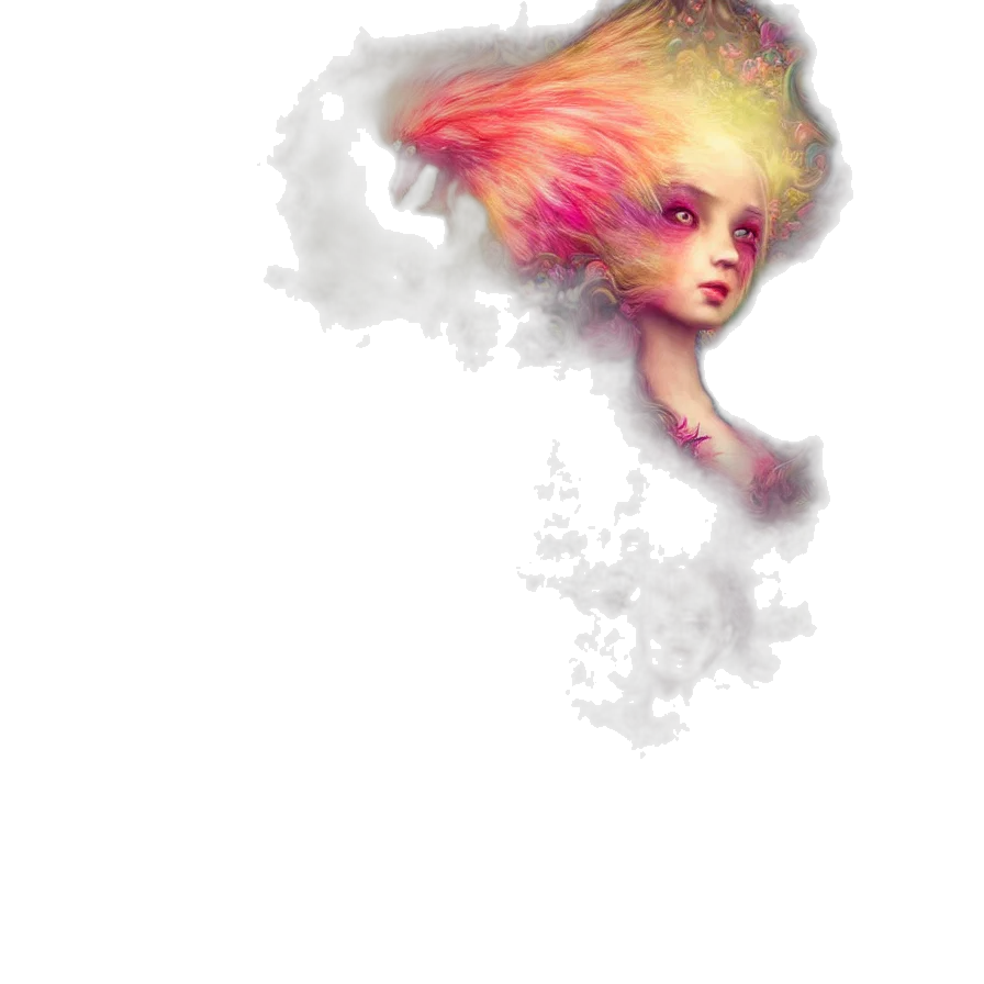 hair, creature, face, dragon transparent PNG cut-out