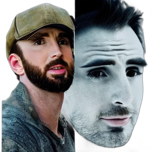 face, mask, hat, photorealistic transparent PNG cut-out