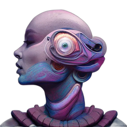 face, mask, creature, robot transparent PNG cut-out