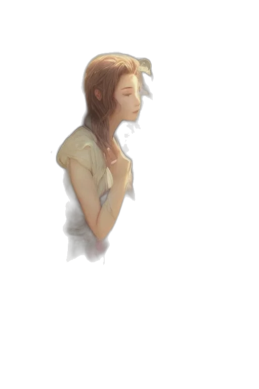 face, dress, staff, jewelry transparent PNG cut-out
