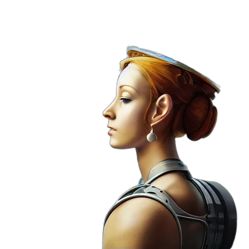 robot, staff, face, jewelry transparent PNG cut-out