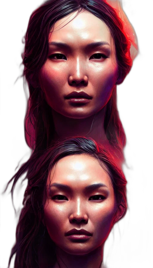face, mask, concept art, photorealistic transparent PNG cut-out