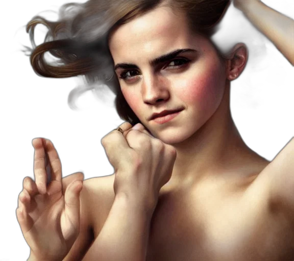 face, hair, jewelry, photorealistic transparent PNG cut-out