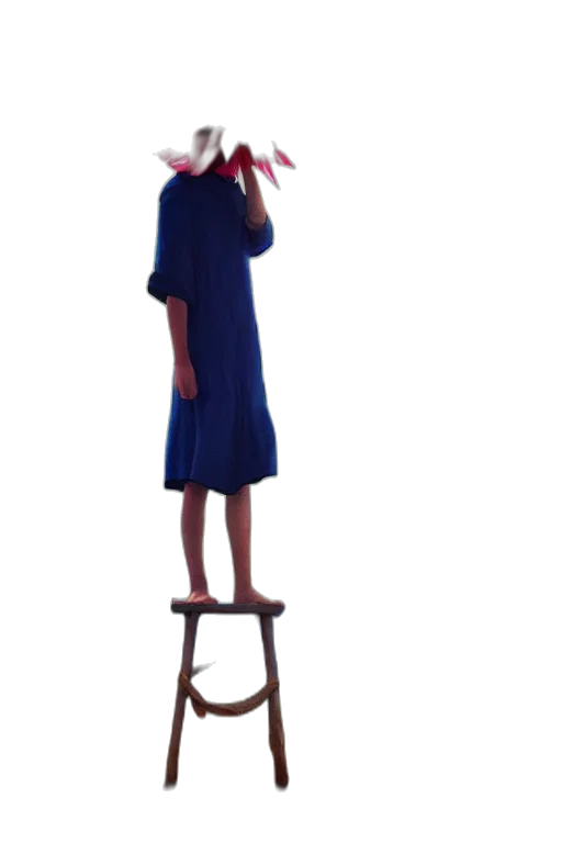dress, hat, staff, crown transparent PNG cut-out