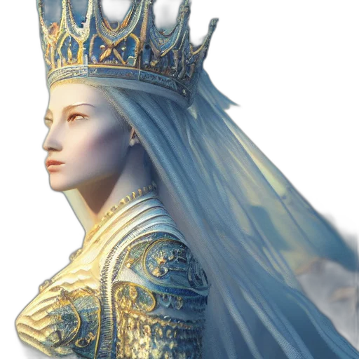 crown, dress, jewelry, face transparent PNG cut-out