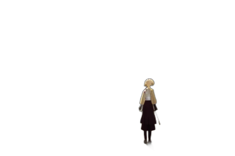 dress, robot, staff, creature transparent PNG cut-out