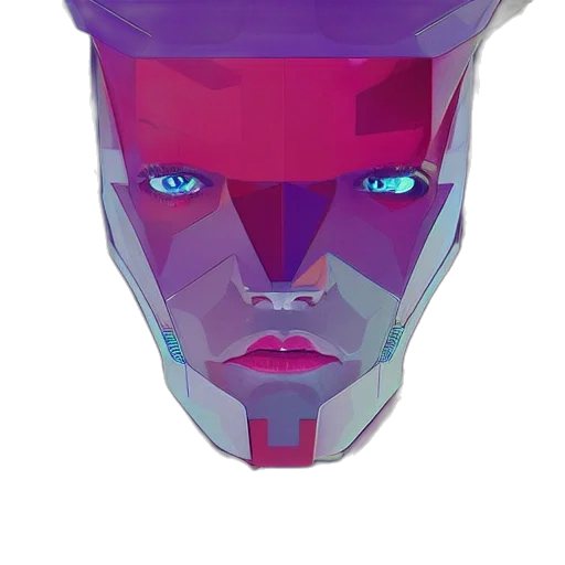 face, mask, crown, robot transparent PNG cut-out