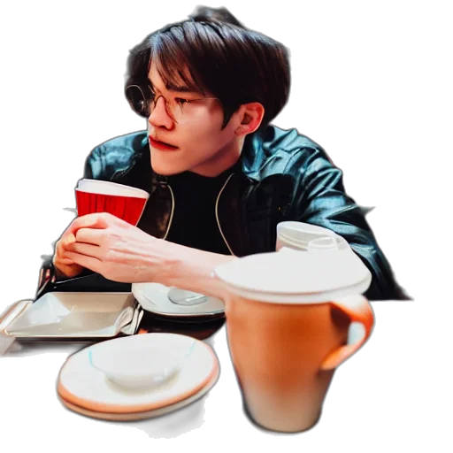 food, vaporwave, concept art, pixel art transparent PNG cut-out