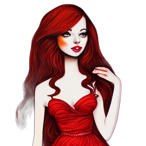 dress, jewelry, cartoon, fantasy art transparent PNG cut-out