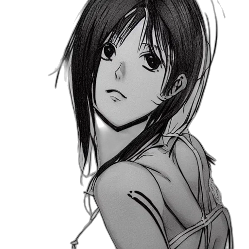 face, dress, staff, pencil sketch transparent PNG cut-out