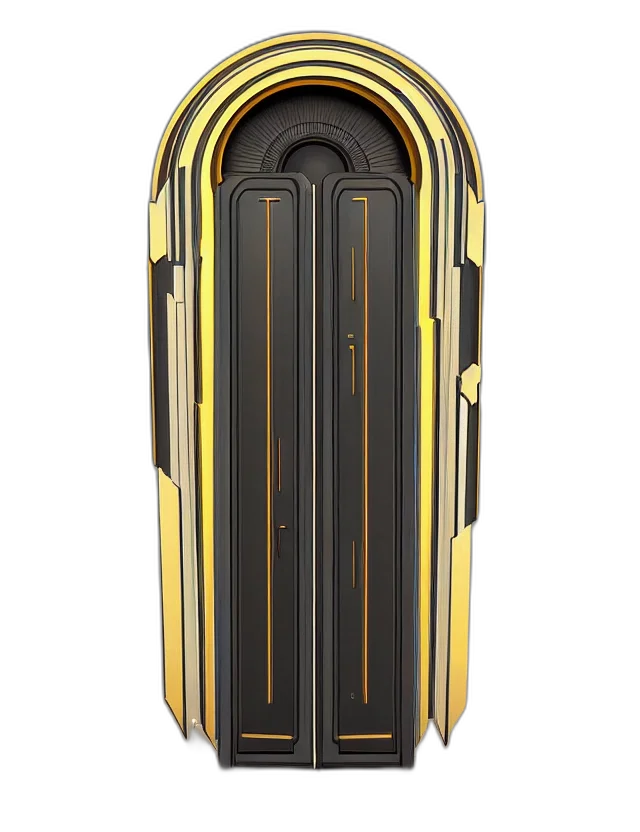 car, golden, hyperrealistic, sci transparent PNG cut-out