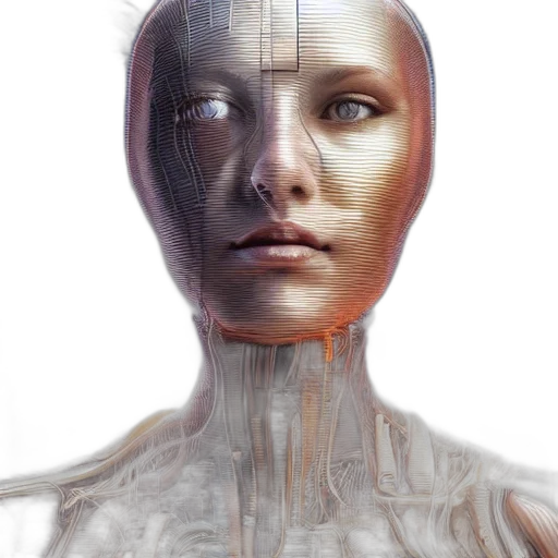 robot, face, mask, creature transparent PNG cut-out