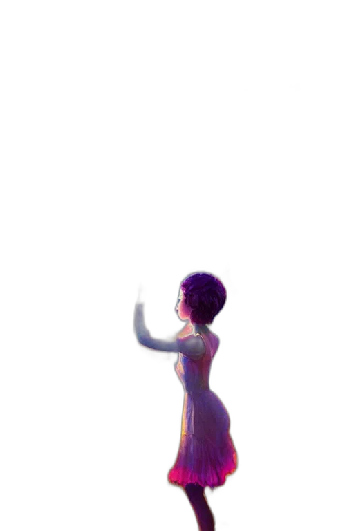 dress, robot, staff, weapon transparent PNG cut-out