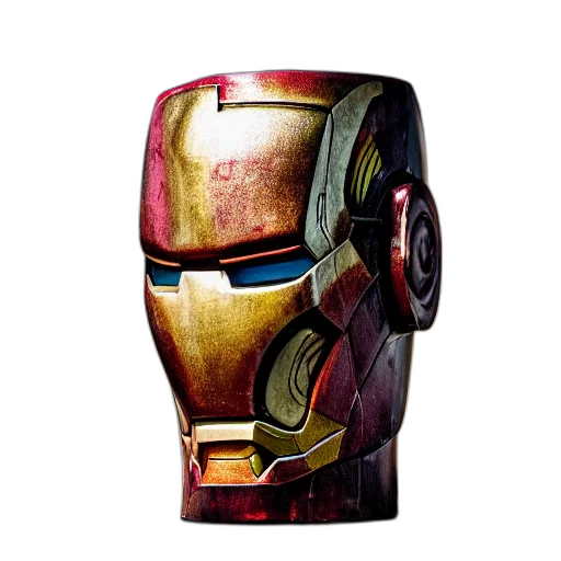 mask, robot, face, 3d render transparent PNG cut-out