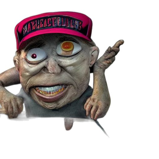 creature, hat, mask, staff transparent PNG cut-out