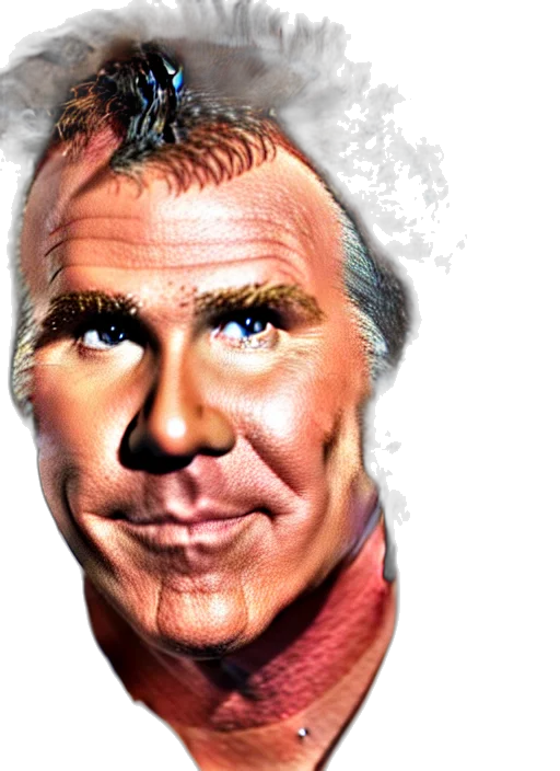 face, photorealistic, 3d render, cartoon transparent PNG cut-out