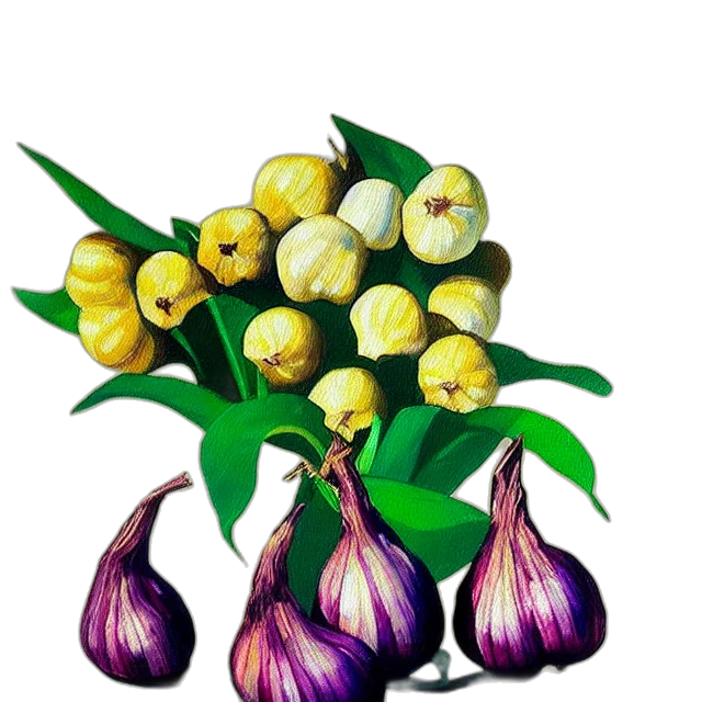 food, flower, crown, photorealistic transparent PNG cut-out