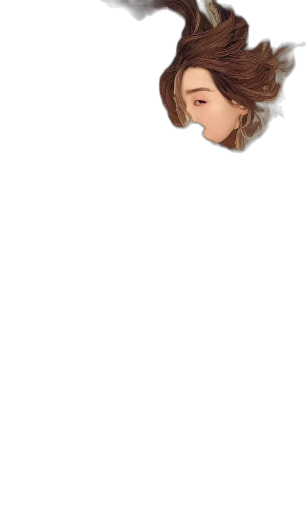 hair, face, mask, creature transparent PNG cut-out