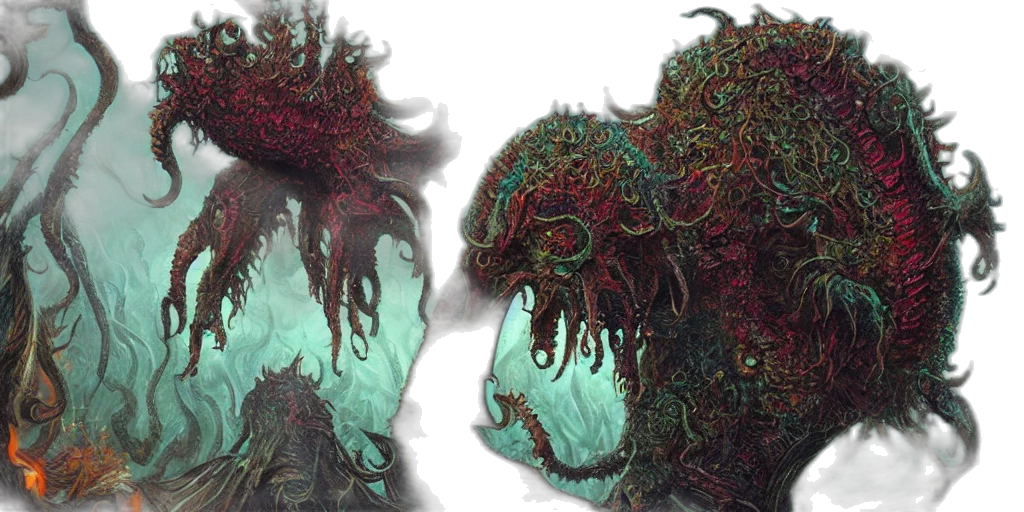 creature, dragon, mask, hair transparent PNG cut-out