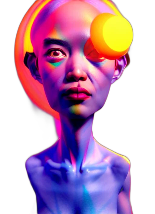 face, mask, robot, creature transparent PNG cut-out