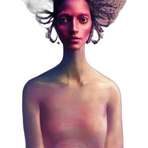 hair, dress, face, crown transparent PNG cut-out