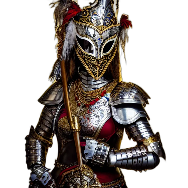 mask, sword, jewelry, staff transparent PNG cut-out