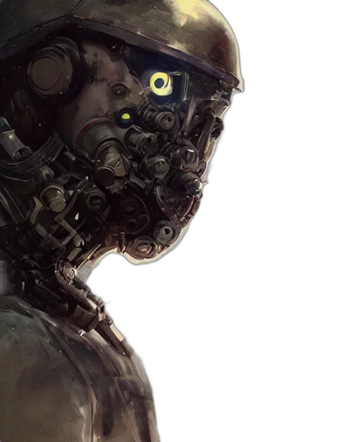 robot, face, creature, mask transparent PNG cut-out
