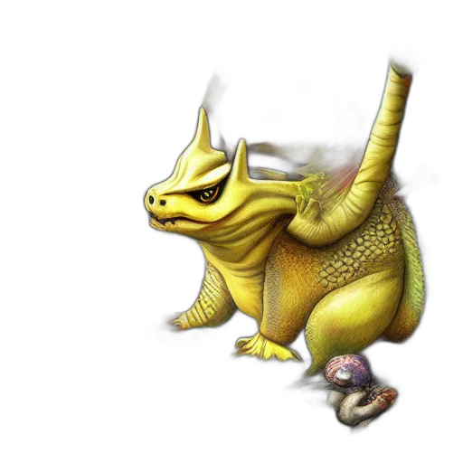 dragon, creature, animal, staff transparent PNG cut-out