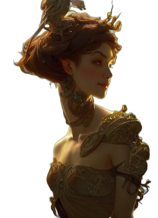 dress, crown, jewelry, face transparent PNG cut-out