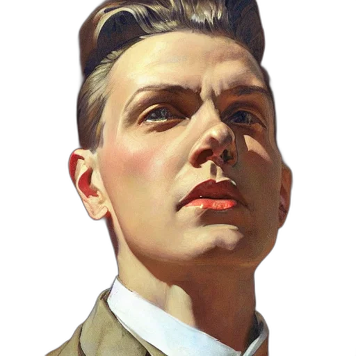 face, jacket, photorealistic, oil painting transparent PNG cut-out