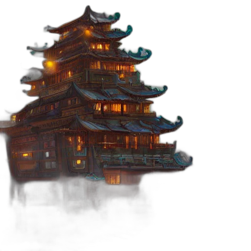 building, dragon, concept art, fantasy art transparent PNG cut-out